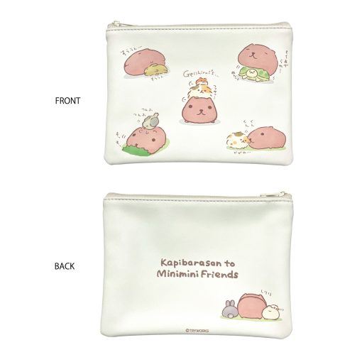 カピバラさん PUフラットポーチ2個セット みにみにふれんず